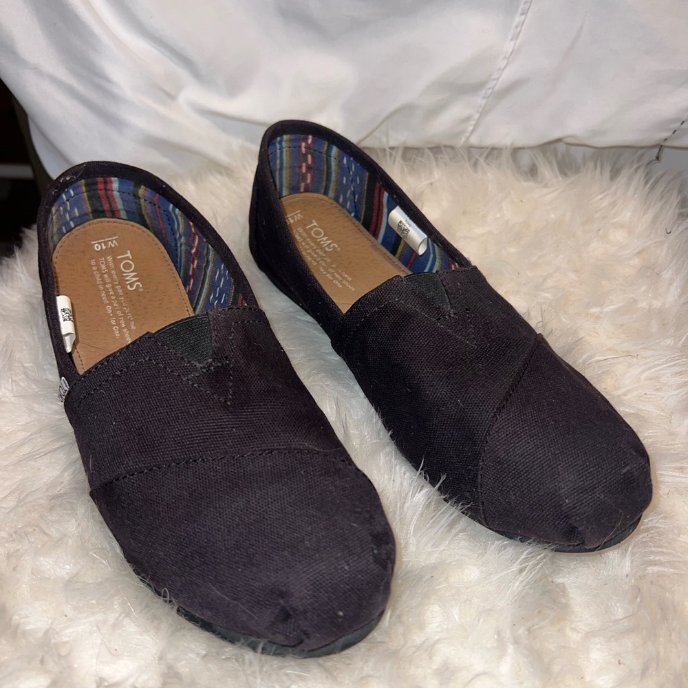TOMS Black Slip-On Shoes